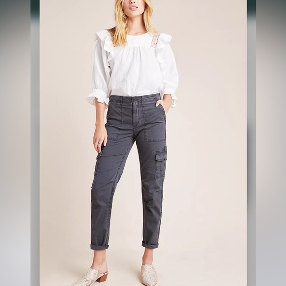 Anthropology Gray Cargo Jennie Ripstop Pants Sz 31 OB1070255 Gorpcore - Picture 16 of 16